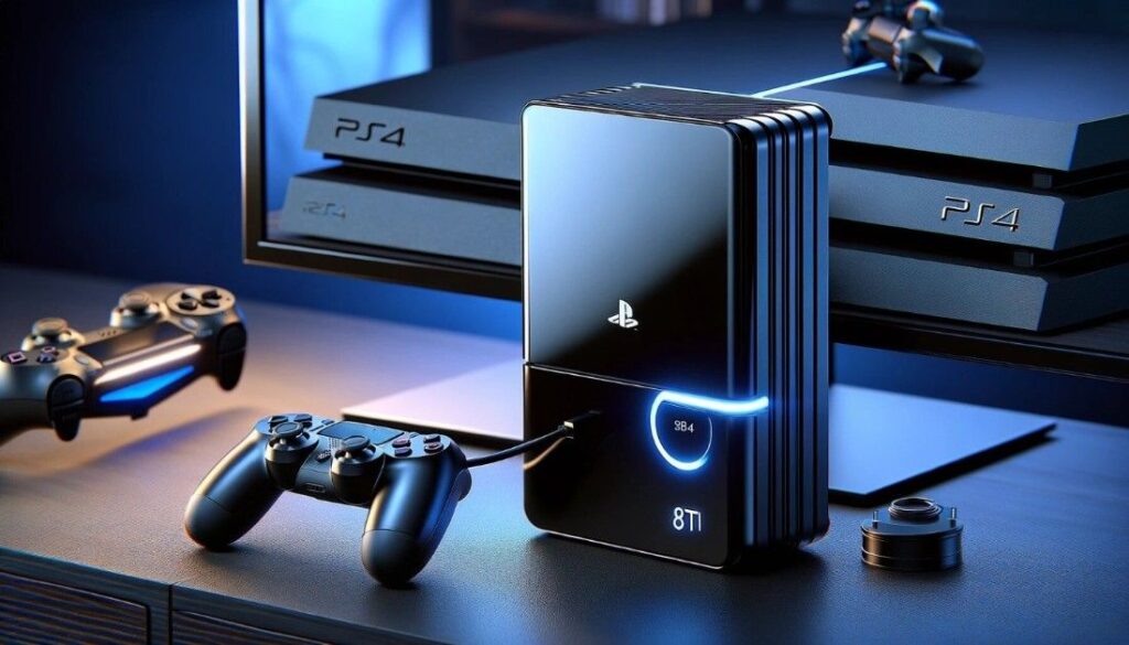 Sleek compact 8TB external hard drive designed specifically for use with the PS4.