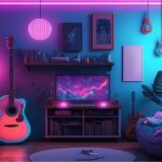 aesthetic room with led lights