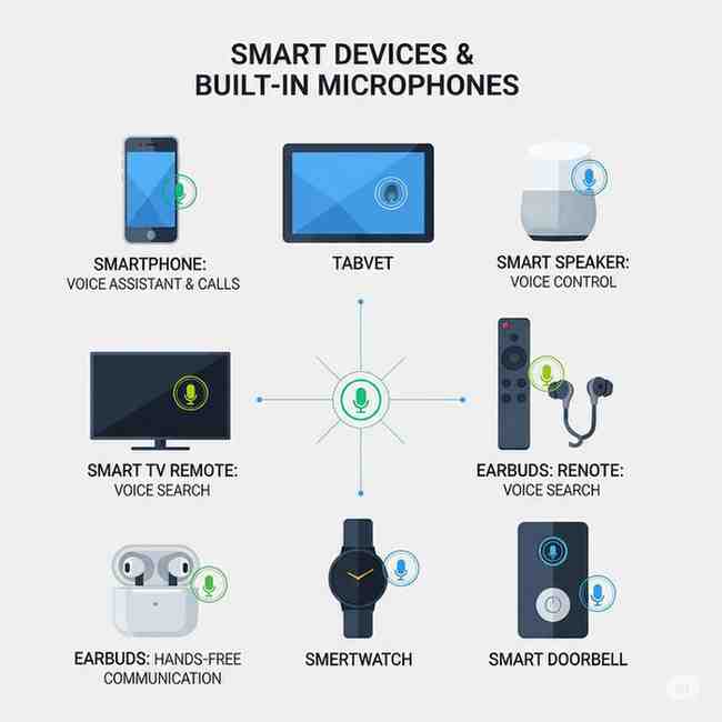 Devices with built-in microphones
