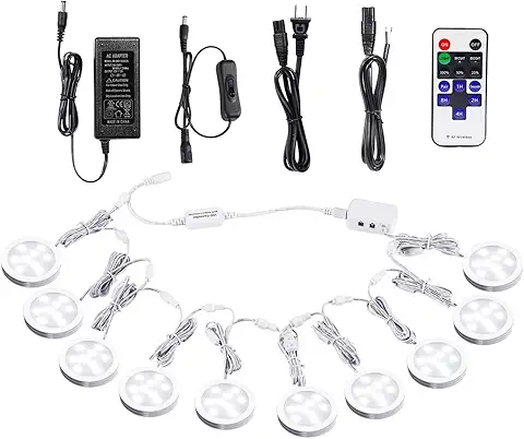 Led puck lights with remote