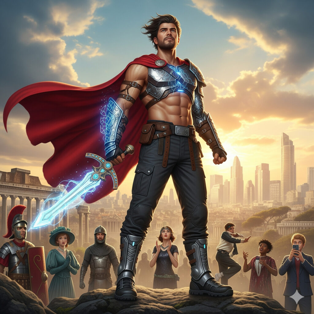 man hook hand car door