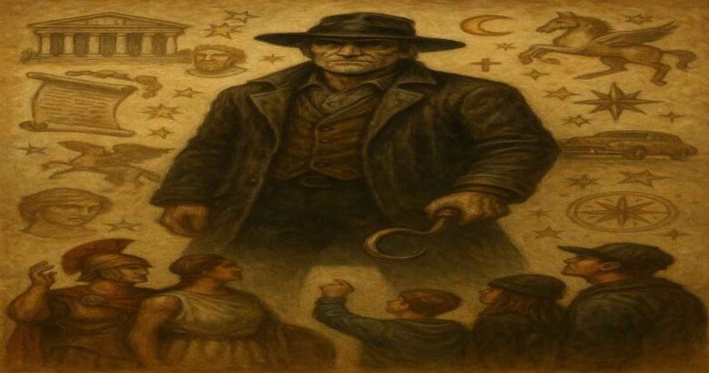 man hook hand car door