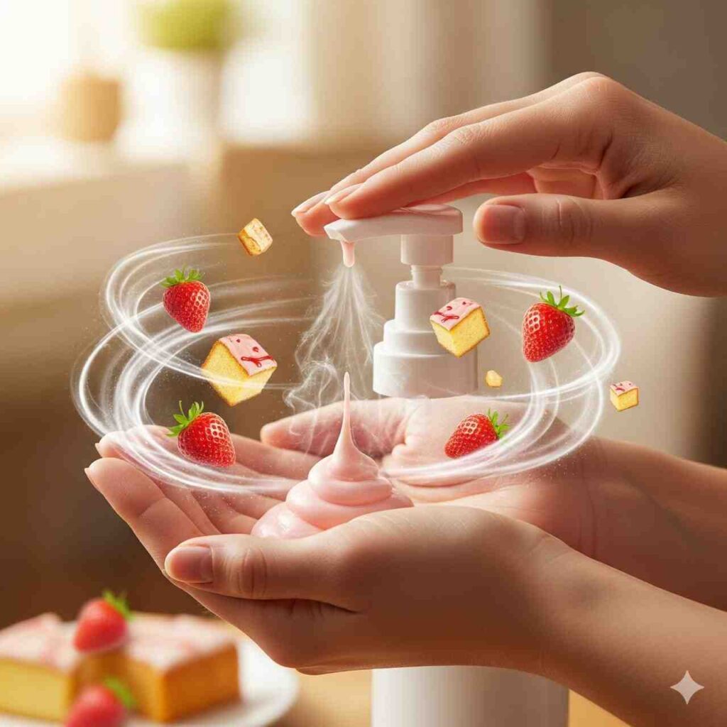 The Sensory Advantage of Scented Strawberry Pound Cake Hand Sanitizer