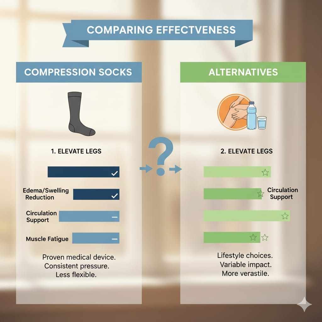 Comparing Effectiveness: Compression Socks vs. Alternatives