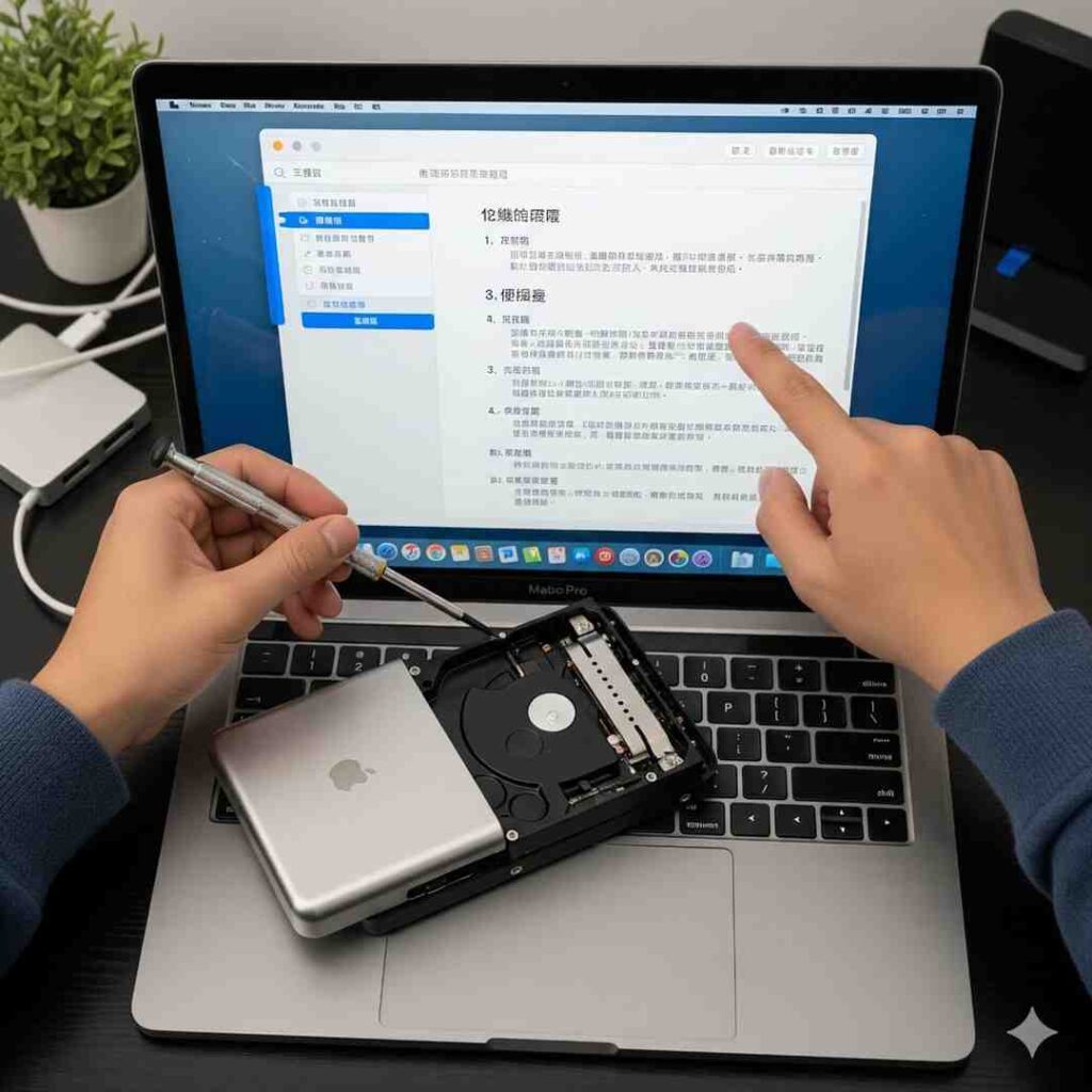 external hard drive has Asian characters Mac