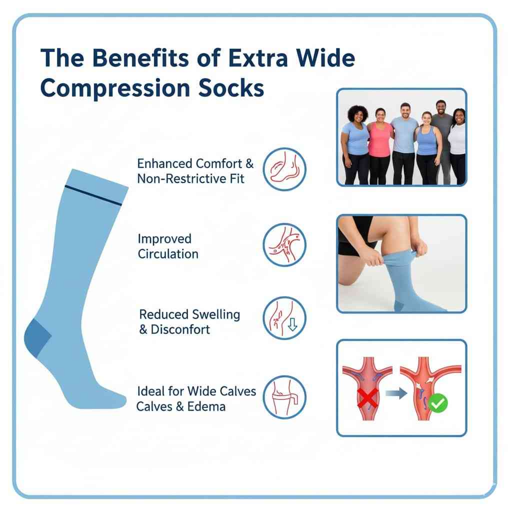 Benefits of Extra Wide Compression Socks