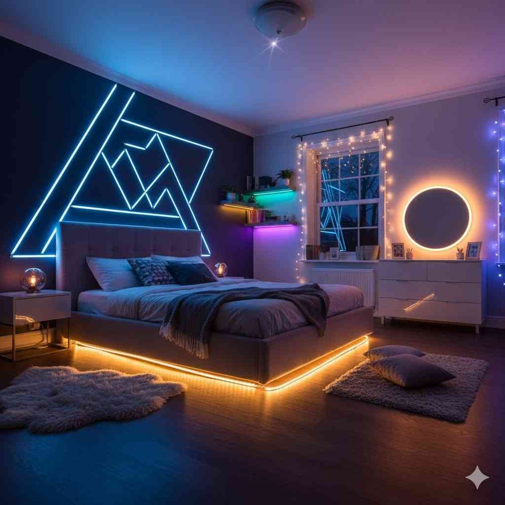 LED rope lights can change your bedroom