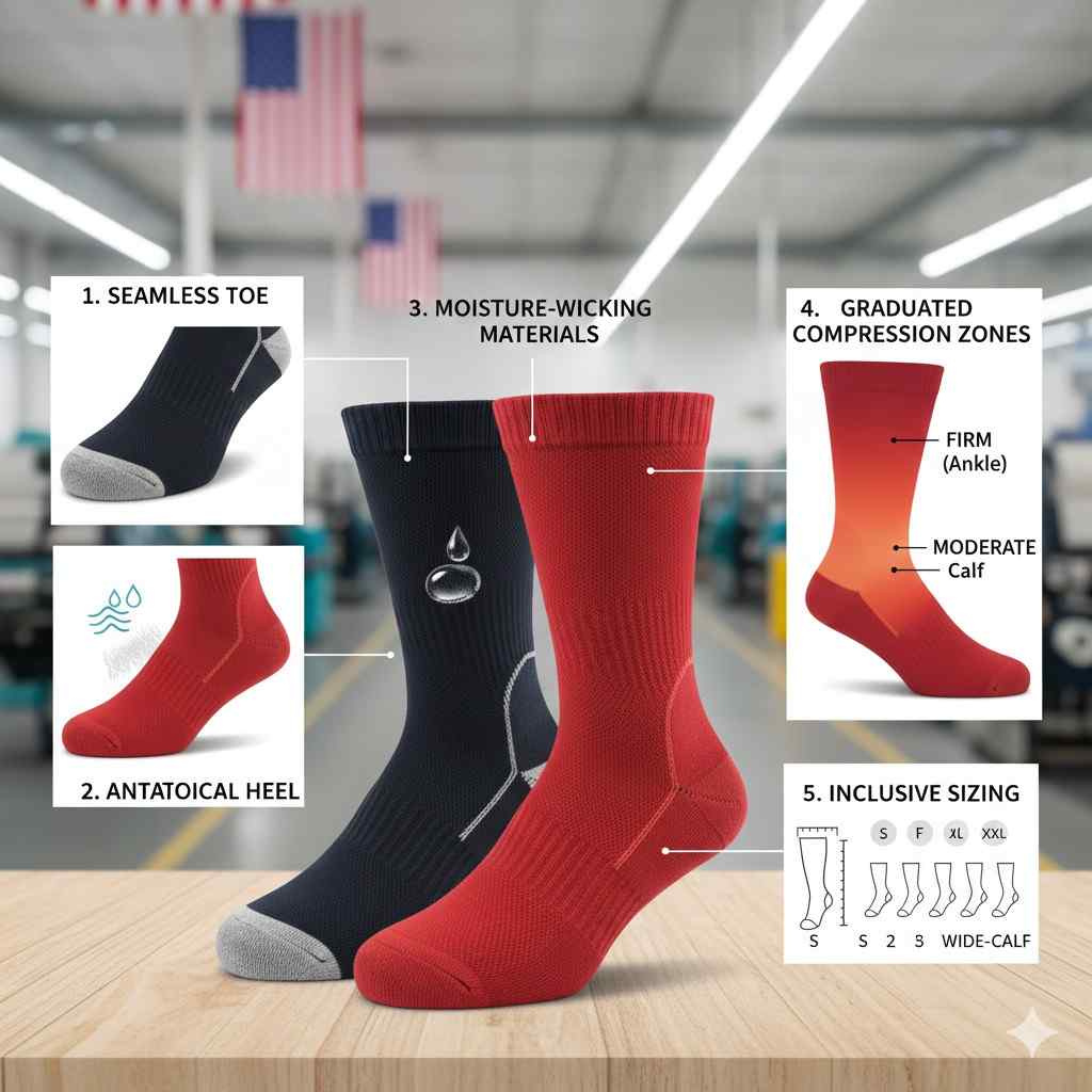 compression socks made in USA