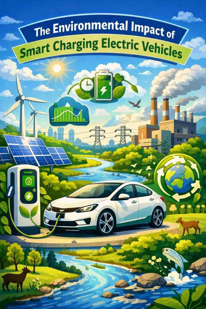 The Environmental Impact of Smart Charging Electric Vehicles