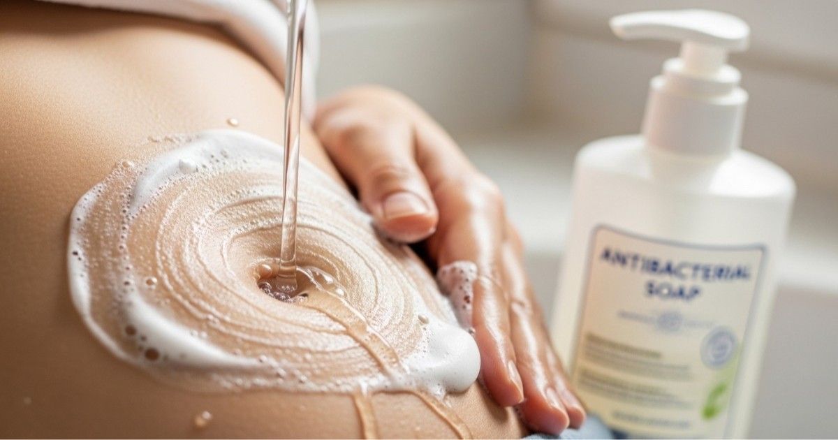 antibacterial soap for belly button