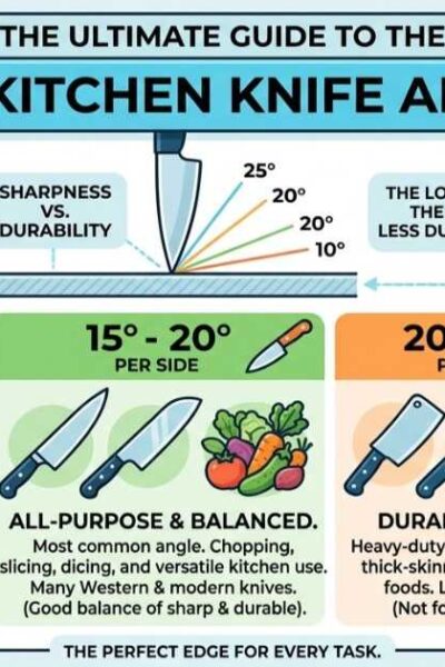 best angle for kitchen knives