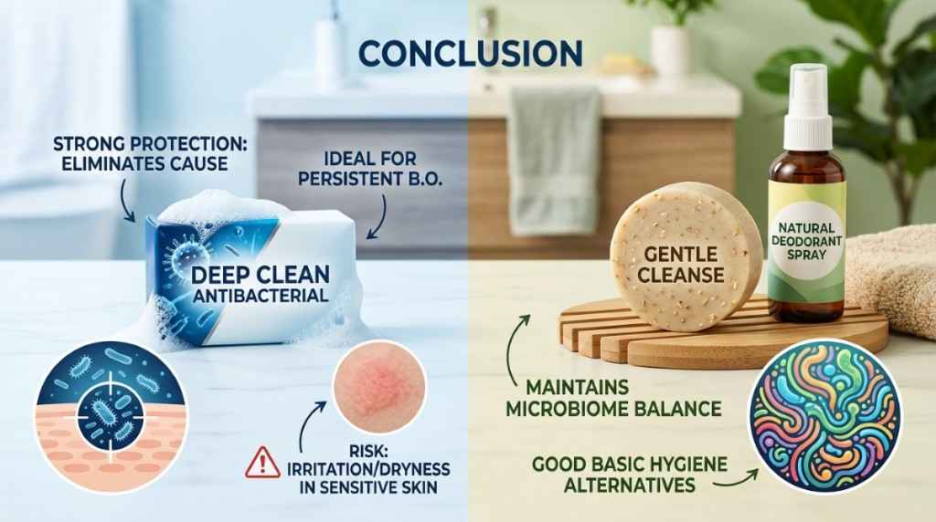 A Balanced Conclusion on Antibacterial Soap for Body Odor